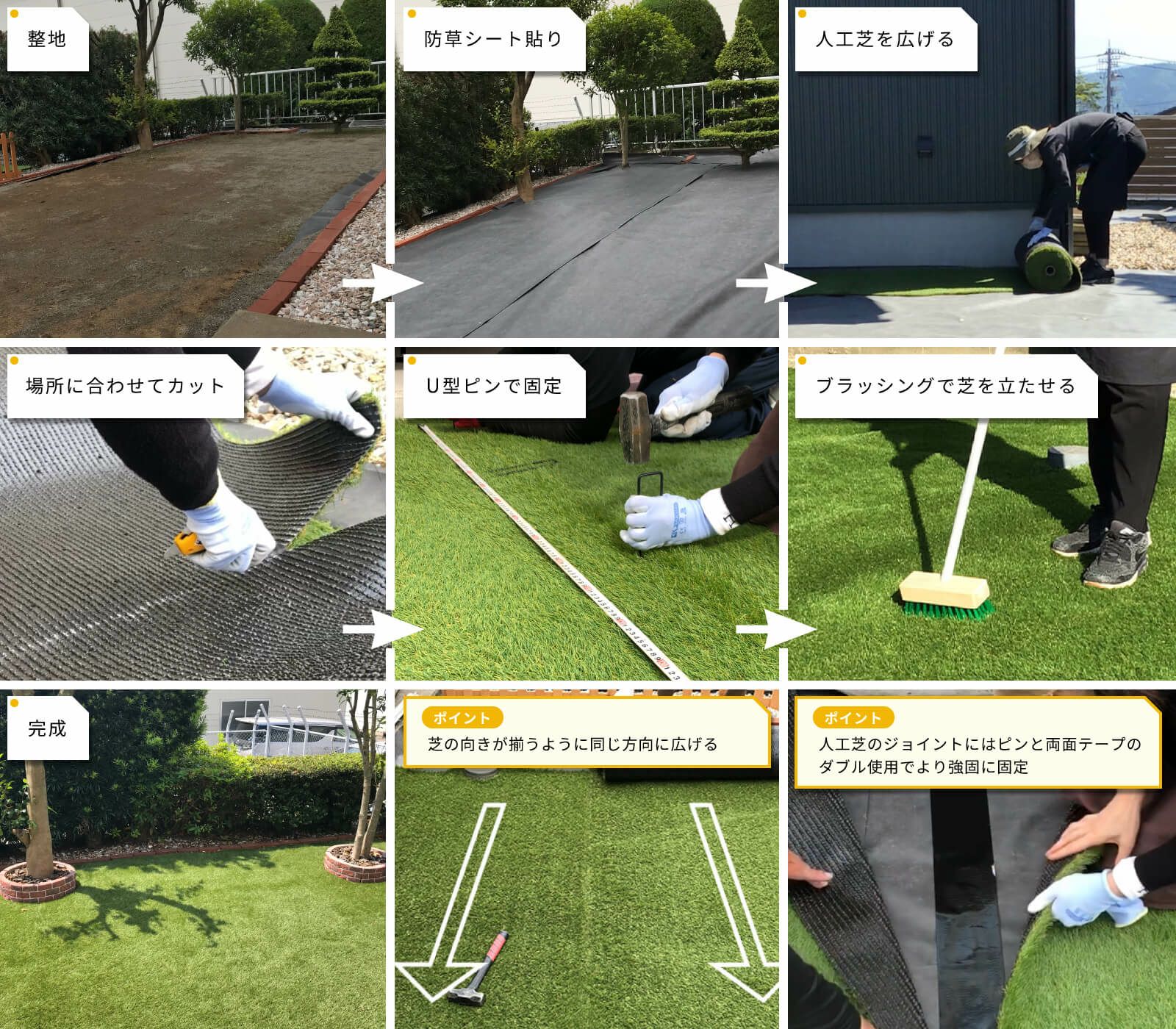 人工芝ふわふわターフ ハイエンド(30mm) 2m×10m+人工芝専用固定ピン50
